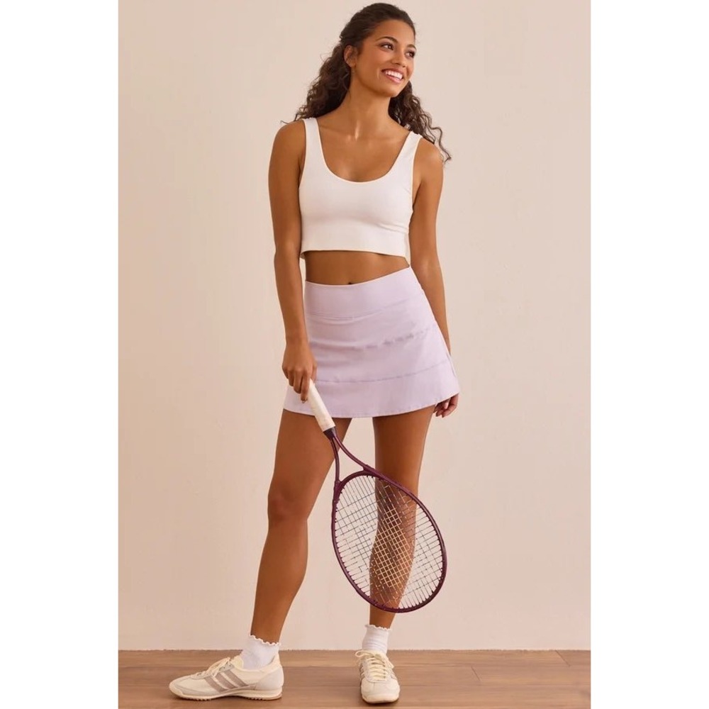 AS Revival Lavender Purple Tiered Athletic Tennis Skort Active Mini Size 2XL